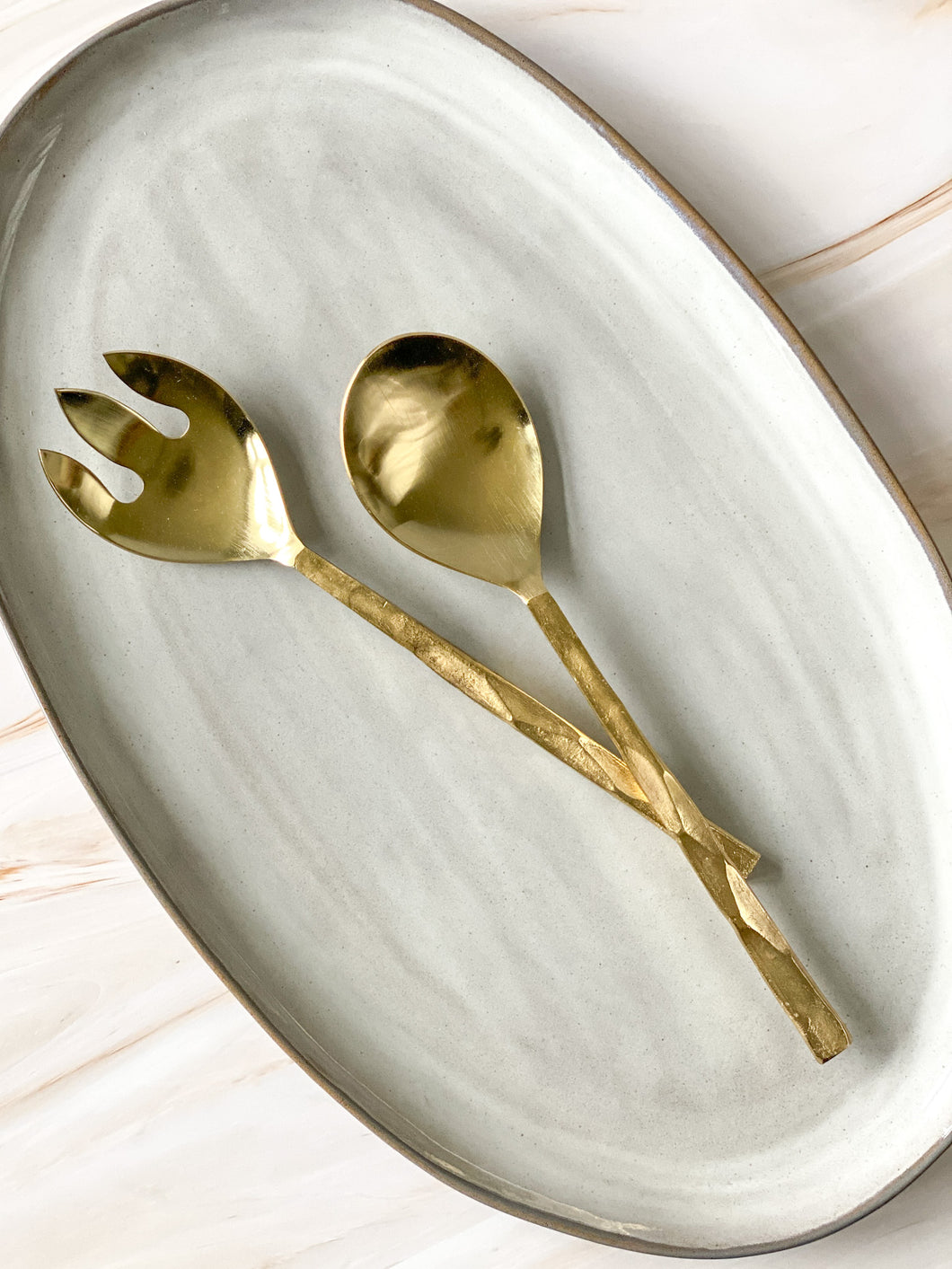 Gold Flatware Serving Set