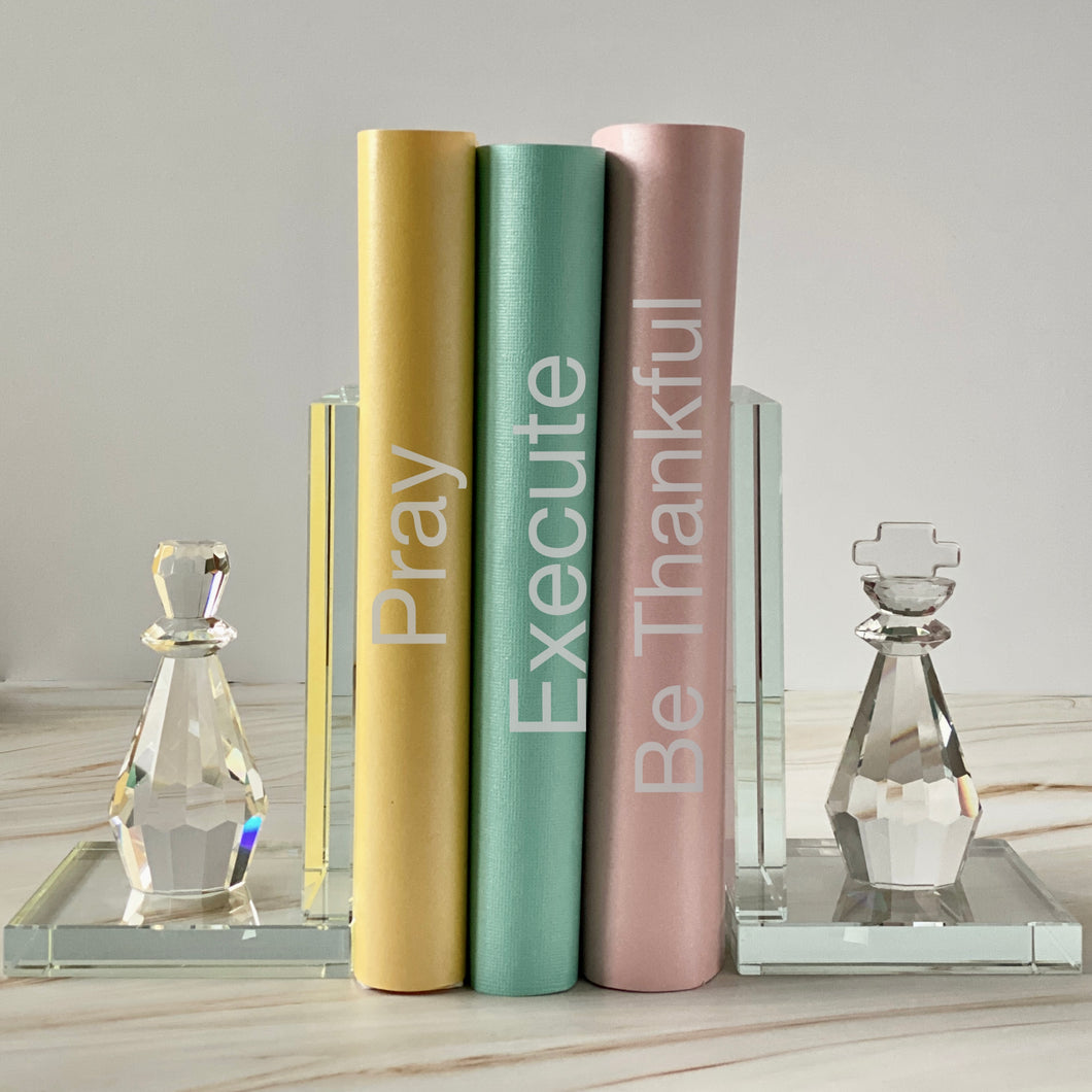 Crystal King & Queen Bookends